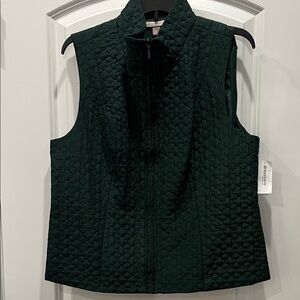 Forest Green Quilted vest for women